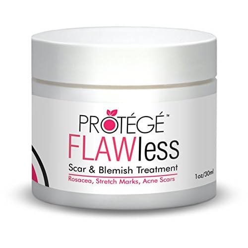 Scar Cream FLAWless for Stretch Marks, Rosacea, Acne Scars & Blemishes. Flattens and Softens Scars, Reduces Redness... image