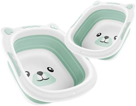 Faltbare 2-teilige Babybadewanne, tragbares Duschbecken mit