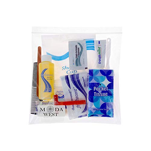 48 Kits Bulk Case of Wholesale Deluxe 15 Piece Hygiene & Toiletry Kit for Men, Women, Travel