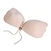 ZuLves Women's Summer Strapless Adhesive Push Up Drawstring Nubra (Cup B, Nude)