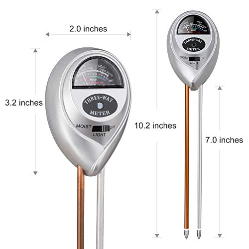image for Jellas Soil Moisture Meter - 3 in 1 Soil Tester Plant Moisture Sensor 