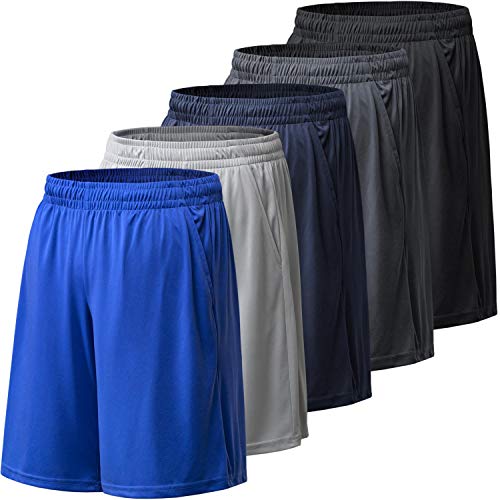 BALENNZ Athletic Shorts for Men with Pockets and Elastic Waistband