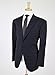 Brioni Luxurious Black Pinstriped 100% Wool Suit 55/44 Reg