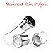 Christmas Gift 2017 Gudaco Premium Stainless Steel Salt and Pepper Grinder Set, 6 Oz Glass Body, 7.5 x 2.5 inches, 2 Pieces: Salt and Pepper Shakers, 5 Grade Adjustable Ceramic Rotor Fine to Coarse