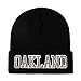 Classic Cuff Beanie Hat Black Cuffed Football Winter Skully Hat Knit Toque Cap (Oakland)