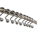 Hermosa Collection Luxury S Shower Curtain Hooks (12-Pack) Hotel Quality Silver Chrome Finish | Bathroom Accessories | Rustproof Non-Slip Ball End | Easy to Hang