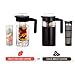 Zell Cold Brew Coffee Maker | Best Home Iced Coffee & Tea Maker with Removable Coffee Fine Mesh Filter | Premium Borosilicate Glass | BONUS Fruit Infusion Filter | 1 Quart