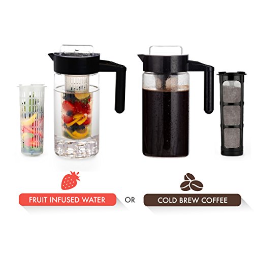 Zell Cold Brew Coffee Maker Best Home Iced Coffee & Tea Maker with
