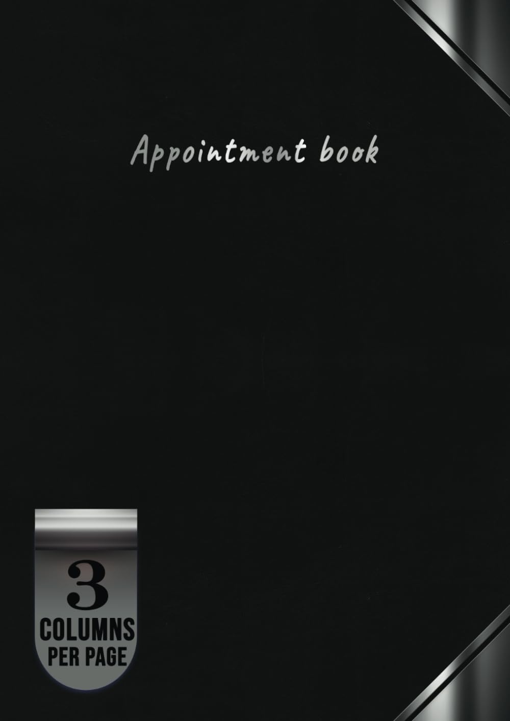 Photo 1 of 3 Column Appointment Book: 15 minutes interval, 6 am to 10 pm, Undated daily schedule planner organizer.