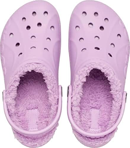 Crocs Unisex-Child Baya Lined Clogs, Fuzzy Slippers for Kids and