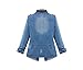 Womens Casual Classic Denim Lapel Long Sleeve Slim Jean Outwear Jacket Coat 5XL