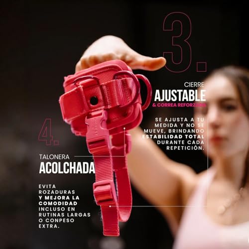 Monkey Power Fit Par De Grilletes para Tobillo Modelo Ultra para Gym y Fitness Polera con Talonera para Gimnasio. Abductor Y Gluteo con Materiales Resistentes y Reforzados Premium