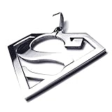 TEMEGO Jewelry Mens Stainless Steel Polished Pendant Vintage Superman Necklace, Silver