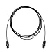 CableCreation Optical Digital Audio Cable,[5-Pack] 3FT Slim Fiber Optic Toslink Gold Plated Optical S/PDIF Cord for Home Theater, Sound Bar, TV, PS4, Xbox, VD/CD Player,Game Console& More,Black 1M
