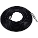 GLS Audio 25ft Mic Cable Cords - XLR Female to 1/4" TS Black Cables - 25' Mono Mike Snake Cord primary