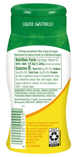 TRUVIA ZERO-CALORIE LIQUID SWEETENER FROM THE STEVIA LEAF, 2.7 FL OZ BOTTLE, LEMON FLAVOR (PACK OF 1)