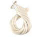 Moresoo 20 inch 50strands/50g I Tip Cold Fusion Hair Extensions White Blonde Color 60 100% Remy Human Hair Extensions Pre Bonded Stick I Tip Hair Extensions