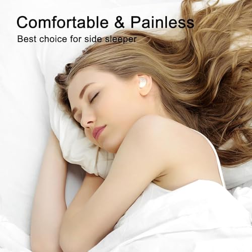 Bluetooth 5.4 Wireless Invisible Bluetooth Earphones for Sleeping on the Side, Mini In-Ear Headphones, Comfortable Flat Design Sleep Headphones, IPX7 Waterproof Earphones for iOS, Samsung, Android