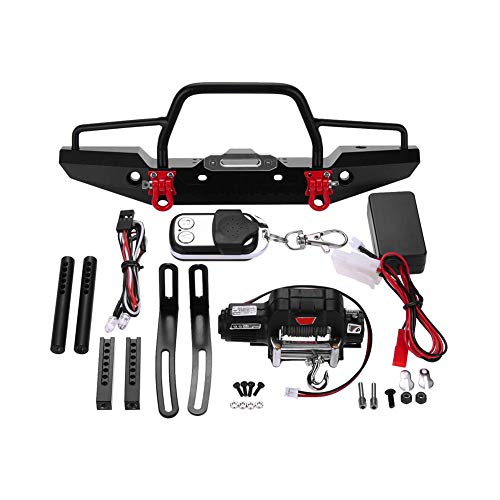 RC Front Bumper Kits, Bright LED Lamp Winch Controller Kit for RC TRAXXAS TRX-4 Car