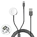 Accocam Watch Charger Magnetic 2 in 1 Wireless Braided Charging Cable Compatible with iWatch Series 5/4/3/2/1 iPhone 11/11Pro/Xr/Xs/8/8P Black 3.3ft