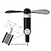 VIMVIP 8 Pin Lightning Small Portable Mobile Phone iPhone Fan with 180 Rotating Suitable for iPhone7 / 6S Plus / 6S / 6 / 5S / 5 / iPod Touch/iPad(Black)