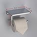 TURS Paper Towel Holder Bathroom Toilet Paper Tissue Holder with Mobile Phone Storage Shelf,Chrome Finish