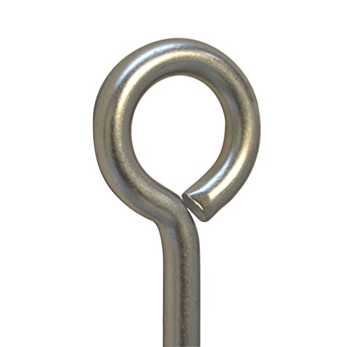 DBM IMPORTS 1/2" x 12" Stainless Steel Forge Style Marine Wire Turned Eye Bolt Nut Washers 250 Lb Cap.
