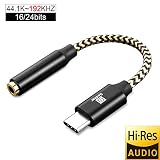 SIUONI USB C Headphone Adapter,Portable Headphone Amplifier, DAC Provide 192k/24bit Lossless Audio and 500mA Current Output, Achieved The high Performance of Headphone, Support Most Android Cellphone