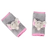 Animal Planet Strap Covers, Elephant, Grey, Pink, Infant Car Seat Strap Covers, Baby Seat Belt Covers, Stroller Accessories, Head Support, Shoulder Pads