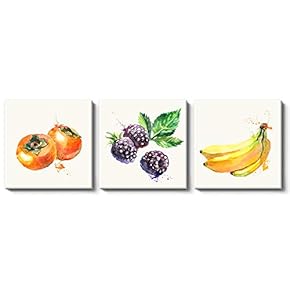 NWT Canvas Wall Art Plants and Fruits Painting...