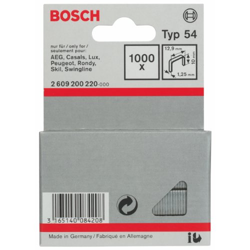 Bosch Accessories 2609200220 - Grapa tipo 54: 12,9x 1,25mm: 1.000 uds