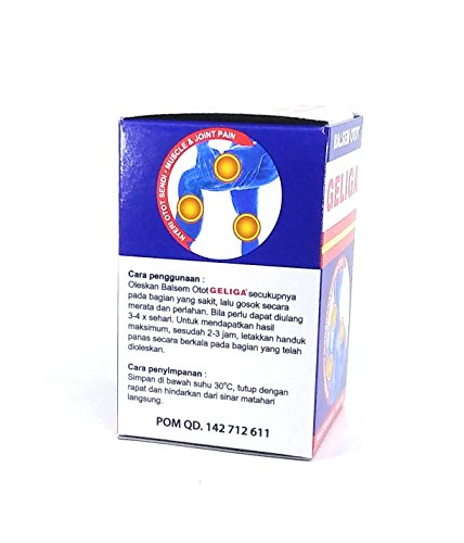 Geliga Balsem Otot Muscular Balm with Repeated Heat, 1.41 Oz