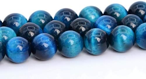 6MM Natural Blue Green Tiger Eye Beads Grade AAA Round Gemstone Loose Beads 15", Beading, Jewelry Making, DIY Crafting, Arts & Sewing by Perfect Beeds Store