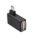 Fun-Home 2Pack Right Angle USB 2.0 Micro Male to USB Female Host OTG Adapter for Samsung, Firestick,Playstation Classic, SNES Mini/Classic,Chromecast and More Smartphone or Tablet with Power Features