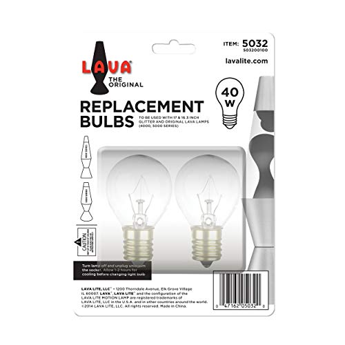 Lava Lamp 40Watt Replacement Bulb 2Pack; For 16.3 Inch and 17 Inch