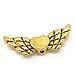 Beads for Jewelry Making,50Pcs Beads for Bracelets Wing Spacer Beads Loose Metal Pony Seed Beads 22x9mm