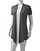 Dutebare Womens Short Sleeve Open Front Cardigan Lightweight Drape Cardigans Dark Gray XL