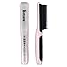 Ceramic Heating Hair Straightening Brush Torisoto Anti-scald Hair Straightener Brush for Detangling and Silky Hair (Pink)