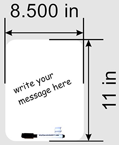 Dry Erase Sheets with Dry Erase Marker - Heavy Duty 4 mil (8.5" x 11") Vinyl White Board Wall Stickers -4 Pack of Peel and Stick Dry Erase Sheets or 1 DE Sticker Board -Made in The USA!