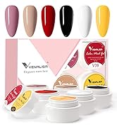 VENALISA Gel Paint for Nails Art Kit, 6 Colors Mud Solid Gel Nail Polish Set Spring Summer Spider...