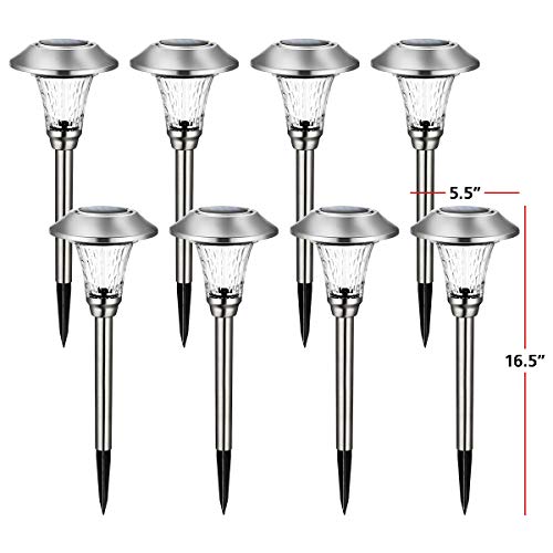 solpex 8 pack solar pathway lights