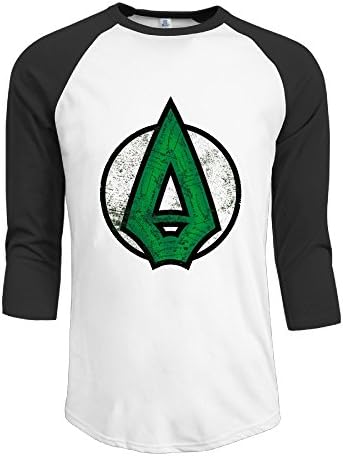 Green Arrow Logo Men's Vintage Baseball Shirts Tee