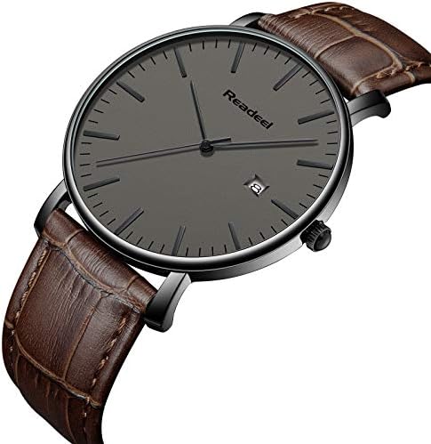 Youwen Rainbow/Gray Stripe Nylon/Leather Band Analog Quartz Men Watch Canvas/Brown Genuine Leather Strap Women Watches with Calendar