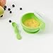 Bumkins Suction Silicone Baby Feeding Set, Bowl, Lid, Spoon, BPA-Free, First Feeding, Baby Led Weaning - Green