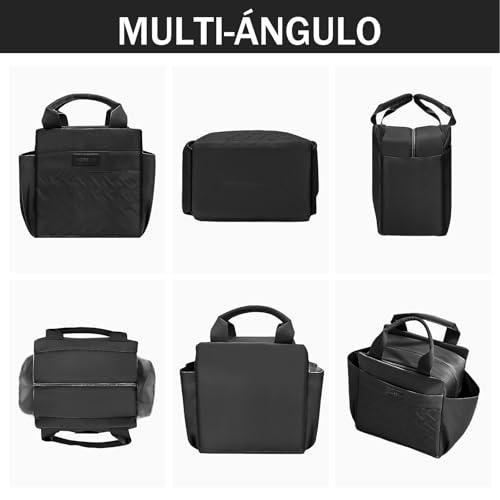 ZZBIFRJ Loncheras Térmica para Mujer, Bolsa de Almuerzo de Gran Capacidad con Cristales Hielo y Cubiertos, Aislamiento Portátil Ideal para el Trabajo, Playa, Camping