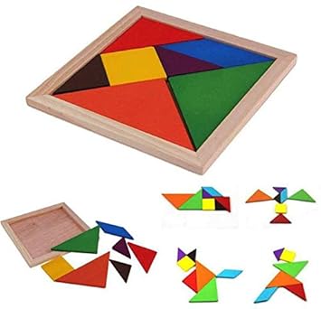 Oytra Wooden Puzzle Tangram for Developing Shape Recognition Abilities of Kids