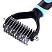 MIU COLOR Pet Grooming Brush, 2 Sided Professional Dematting Comb Grooming Undercoat Rake, Effective Removing Knots for Cats, Dogs