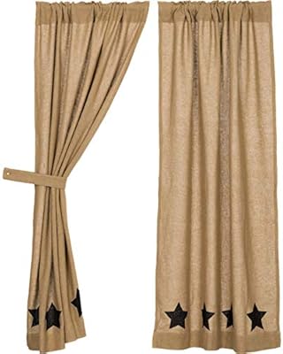 Amazon Com Vhc Brands Classic Country Primitive Window Burlap W