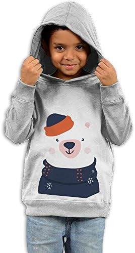 Youth Cute Polar Bear Comfortable Shirt Boy Hooded Sweatshirt White 3 Toddler