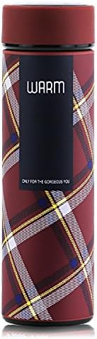 Double Insulation Vacuum Stainless Steel Bottle Portable Cup Drink Hot or Cold Water Bottle for Travelling Mug Fishing Car Driving 480ML (Red)